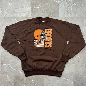 Vintage Cleveland Browns Sweatshirt Kids XL Graphic Crewneck Pullover Boys Youth
